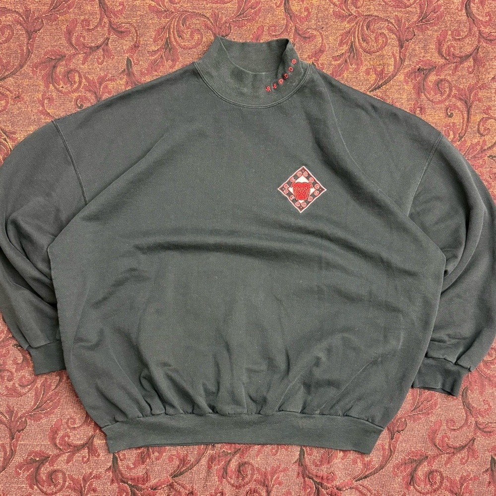 90s Red Dog Beer Mock Neck Sweater